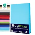 Buymax Spannbettlaken 180x200cm Doppelpack 100% Baumwolle Spannbetttuch Bettlaken Jersey, Matratzenhöhe bis 25 cm, Farbe Türkis