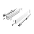MS Beschläge Stahl Schubkastensystem Weiß Schubladen-Set Schubladensystem 40kg Traglast Unterflurführung Vollauszug Soft Close Schubladenauszug (Länge: 300mm, Höhe: 86mm)