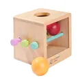 Eichhorn – Montessori – Box mit Kugeln inkl. Sichtfenster mit 3 Stäben und 2 Kugeln, beobachte wie die Kugel durch die Box fällt, für Entdecker, aus 100% FSC zertifiziertem Buchenholz, ab 1 Jahr