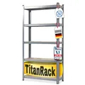 karatcommercial Schwerlastregal Grau-Anthrazit Höhe: 180 cm Breite: 90 cm