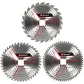Kreissägeblatt-Satz HM, Ø 250 x 30mm, 2,5mm, 24Z / 42Z / 60Z 3-teilig, für Akku-Tischkreissäge TE-TS 36/210 Li u.a.