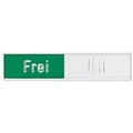 Franken - Türschild Deutsch 102 X 27,4 Mm (b X H) Aluminium Rot Grün Frei/besetzt Silber