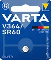 VARTA Batterien V364/SR60 Knopfzelle, 1 Stück, Silver Coin, 1,55V, kindersichere Verpackung, für elektronische Kleingeräte - Uhren, Autoschlüssel, Fernbedienungen, Waagen, Made in Germany