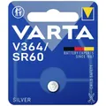 Varta V364/SR60 Knopfzellenbatterie silber Silberoxyd-Batterie 1,55 Volt 20 mAh