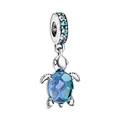 Original Pandora Charm Anhänger 798939C01 Schildkröte Blau