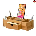 Schreibtisch-Organizer aus Bambus | Aufbewahrung, aufgeräumter Desktop für B
