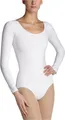 Capezio Damen Klassischer Langarm Baumwolle Trikot, Weiß, XS