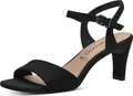 Tamaris Damen Sandale Sandalette Stoff weiche Haptik 1-28028-42, Größe:36 EU, Farbe:Schwarz