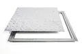 SA-80 Stahl Schachtabdeckung verzinkt begehbar 800 x 800 mm Tränenblech Schachtdeckel Deckel mit Rahmen Kanalschacht quadratisch eckig