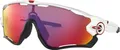 Oakley Jawbreaker, Erwachsener, Männlich, Vollrand, Weiß, Nicht-polarisierte Linse, Multi