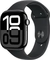 Apple Watch Series 10 GPS + Cellular 46mm Aluminiumgehäuse Sport Band Schwarz S/M