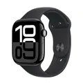 Apple Watch Series 10 4G 46mm Aluminium Diamantschwarz Sportarmband Schwarz S/M