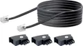 Schwaiger Telefon Anschlusskabel TAL6310 533 TAE (F) RJ11 schwarz, 10,0m, 3x TAE