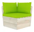 vidaXL Gartenlounge-Eckteil, Garten-Paletten-Ecksofa mit Kissen Imprägniertes Fichtenholz