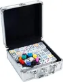 Domino Spiel Mexican Train Doppel 12 im Alu-Koffer Train Longfield Engelhart