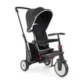 smarTrike STR3 Klappbares Kleinkinder-Dreirad mit Kinderwagen-Zertifizierung für 1,2,3 Jahre - 6 in 1 Mehrstufiges Dreirad, Schwarz