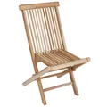Teak Klappstuhl natur - 90x50cm - Garten Balkon Terrasse Stuhl massiv klappbar