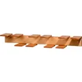 dobar® Green Label Großer Gartengerätehalter für die Wandmontage - Wandhalterung aus Massivholz für Werkzeuge, Besen, Gerätehalter Wand mit 5 Halterungen - 96 x 15 x 14 cm