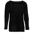 Knit Factory Strickponcho Jasmin Pullover 40/42 Glatt Schwarz (1-tlg) Strickware Strickartikel Pullover Strickpullover