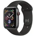 Apple Watch Series 4 44 mm Aluminiumgehäuse space grau am Sportarmband schwarz [Wi-Fi + Cellular]
