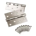 SOTECH 2 Stück Türbänder 101 x 76 x 2,0 mm Aufschraubband Edelstahl SS304 kugelgelagert mit Edelstahlschrauben Scharnier Tragkraft 60 kg Türscharniere für Innen- und Außenbereich
