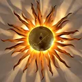 s.LUCE Diator XL handgeschmiedete Sonne Rost & gold Deckenlampe
