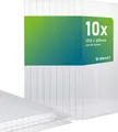 BRAST Doppelstegplatten Hohlkammerplatten 6mm | Polycarbonat | 121x60,5cm - 10er Set transparent für 7,3m² | UV-beständig witterungsbeständig bruchstabil & zuschneidbar