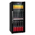 Klarstein Beersafe 7XL Kühlschrank 242 Liter 5 Böden Panoramaglastür Edelstahl 10045903