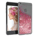 EAZY CASE Hülle kompatibel mit iPhone 6 / 6S Schutzhülle mit Flüssig-Glitzer, Handyhülle, Schutzhülle, Back Cover mit Glitter Flüssigkeit, TPU/Silikon, Transparent/Durchsichtig, Rosa