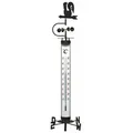 TFA Dostmann Gartenthermometer Gartenthermometer 140cm mit Erdspieß, Wetterhahn, Windrad und Windfahn