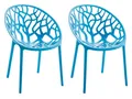 CLP Gartenstuhl Hope (2er Set), Kunststoff, stapelbar, wetterfest, blau