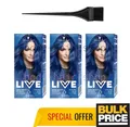Schwarzkopf LIVE 095 Electric Blue Intense Color Semipermanente Haarfarbe 3...