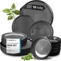 Moritz & Moritz VIDA 18-tlg Geschirr Set 6 Personen Anthrazit - Grau