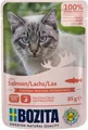 Bozita Pouch Häppchen in Soße mit Lachs  12x 85g Katzenfutter nass