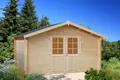 Gartenhaus Holz 34mm LOTTA 400x400cm 34mm Wand Doppeltür Blockhaus Gerätehaus