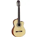 Ortega Guitars Konzert Gitarre Elektro-Akustisch – Slim Neck – The Private Room Series – Inklusive Gig Bag – Massive Fichte, Ebenholz, Natur (STRIPEDSU.C/E)
