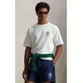 Polo Ralph Lauren für Herren. 710A13265002 Relaxed Fit-T-Shirt aus weißem Jersey-Strickstoff (XXL), Lässig, Baumwolle, Kurzarm