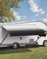 VEVOR Wohnmobil-Markise, einziehbare Wohnmobil-Markise (248,64 cm), wasserdicht, mit Aluminiumrahmen mit schwarzen Halterungen und schwarzem Farbverlaufsstoff