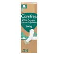 Carefree Organic Long ohne Duft 24 Stk., Slipeinlage aus 100 Prozent zertifizierter Baumwolle und parfümfrei, super saugstarker Kern