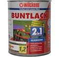 Wilckens Farben Kunstharzlack Buntlack 2in1 glänzend, Feuerrot, 750 ml, RAL 3000, Kunstharz-Lack