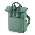 BagBase BG118S Recycled Mini Twin Handle Roll-Top Backpack - Sage Green