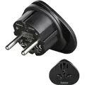 Hama - 00223454 Reiseadapter Reiseadapter Typ E Und F, 3-polig, Universal, Welt Nach Europa, Schwarz