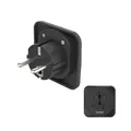 Hama Reiseadapter Typ E und F, 3-polig, universal, Welt nach Europa, Schwarz
