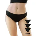 MyMonthlys Inkontinenzslip Periodenunterwäsche LILLY Slip 3er schwarz starke Blutung schwarz XXS/32