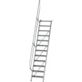 Munk Treppe 60° Stufenbreite 600 mm 12 Stufen Aluminium geriffelt (Gerüst, 60 cm) (228733)