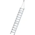 Alu-Treppe 60 Grad 12 Stufen B 600 mm lichte Höhe 2900 mm Ausladung 1891 mm,