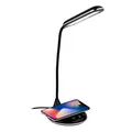 Grundig Tischleuchte mit Handyladegerät - Kabellos - USB - LED - Flexibel biegbar - Schwarz