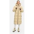 Marikoo Winterjacke Tikoraa mit extra langem Schnitt und hohem Kragen beige|braun XS (34)