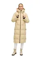 MARIKOO Damen Wintermantel (XS-5XL) - gesteppt, abnehmbare Kapuze, winddicht - N102 - Beige Größe XS - Gr.XS