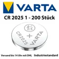 2025 Varta CR2025 Batterien Knopfzellen Knopfzelle Batterien MHD2030 1-200 Stück